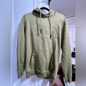 Size M olive green pillars hoodie